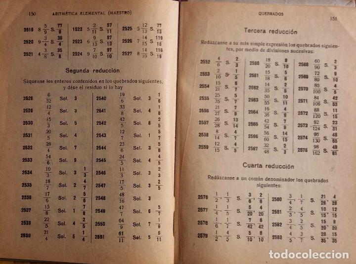 Libros de segunda mano de ciencias: TRATADO DE ARITM&Eacute;TICA ELEMENTAL, LIBRO DEL MAESTRO EDICIONES BRU&Ntilde;O - Foto 2