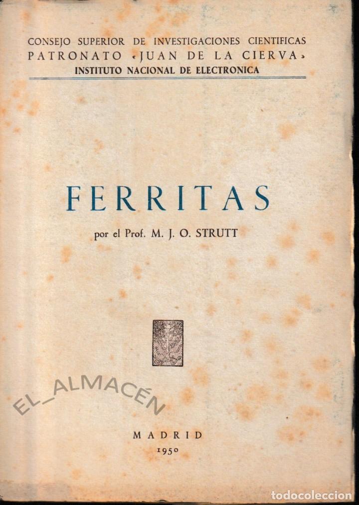 Libros de segunda mano de ciencias: FERRITAS (STRUTT 1950. ELECTR&Oacute;NICA) SIN USAR - Foto 1