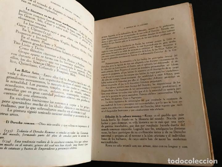 Libros de segunda mano de ciencias: LIBRO ELEMENTOS DE HISTORIA UNIVERSAL. JOAQUIN GARCIA NARANJO - Foto 2