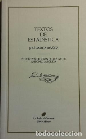 Libros de segunda mano de ciencias: Textos De Estad&iacute;stica. Jos&eacute; M. Ib&aacute;&ntilde;ez - Foto 1