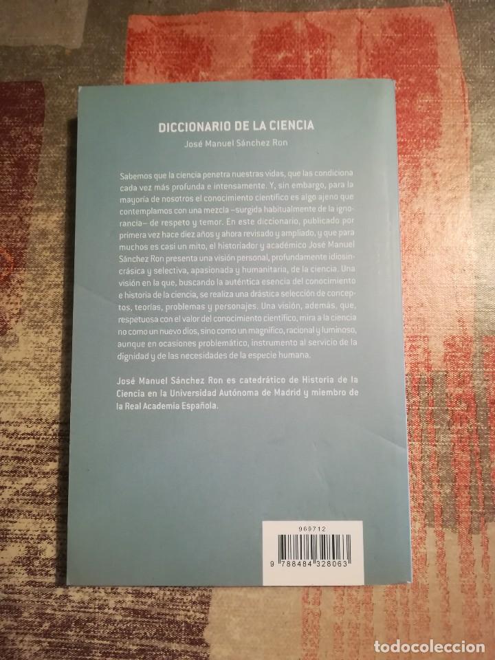 Libros de segunda mano de ciencias: Diccionario de la ciencia - Jos&eacute; Manuel S&aacute;nchez Ron - Foto 2