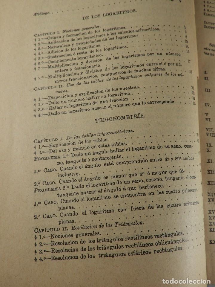 Libros de segunda mano de ciencias: LIBRO TABLAS DE LOGARITMOS POR VICENTE VAZQUEZ QUEIPO - Foto 4