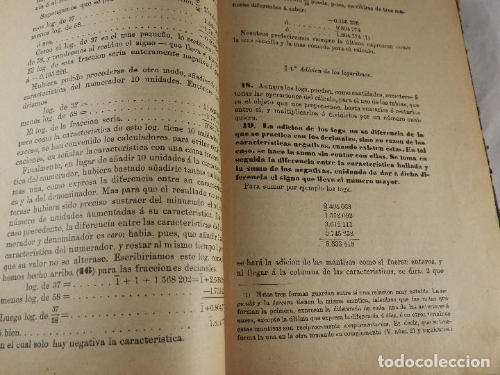 Libros de segunda mano de ciencias: LIBRO TABLAS DE LOGARITMOS POR VICENTE VAZQUEZ QUEIPO - Foto 7