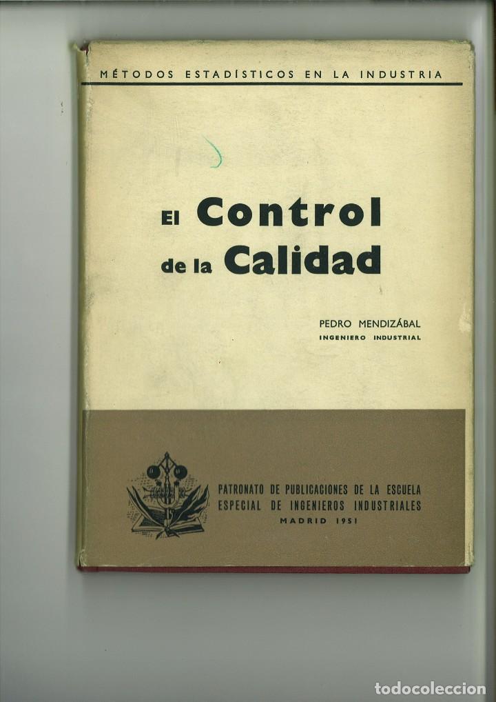 Libros de segunda mano de ciencias: EL CONTROL DE CALIDAD. Pedro Mendiz&aacute;bal - Foto 1