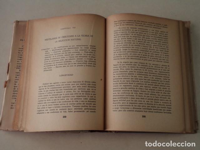Libros de segunda mano: EL ORIGEN DE LAS ESPECIES - CHARLES DARWIN - 6&ordf; EDICI&Oacute;N - A&Ntilde;O 1961 - Foto 3