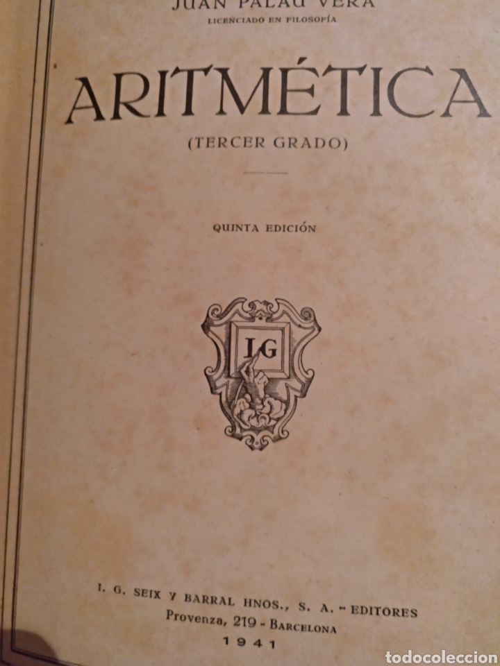 Libros de segunda mano de ciencias: 1941. Aritm&eacute;tica. Terce grado - Foto 3
