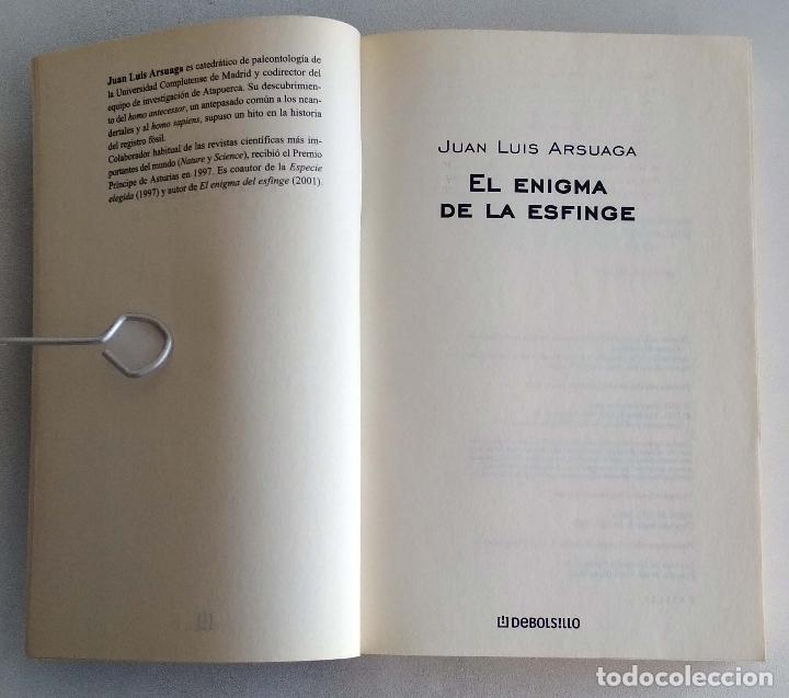 Libros de segunda mano: El enigma de la esfinge. Juan Luis Arsuaga - Foto 4