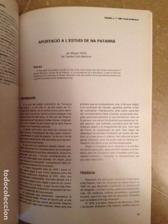 Libros de segunda mano: ENDINS N&ordm; 7 (ESPELEOLOG&Iacute;A MALLORCA) - Foto 3