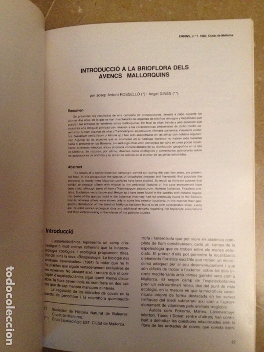Libros de segunda mano: ENDINS N&ordm; 7 (ESPELEOLOG&Iacute;A MALLORCA) - Foto 8
