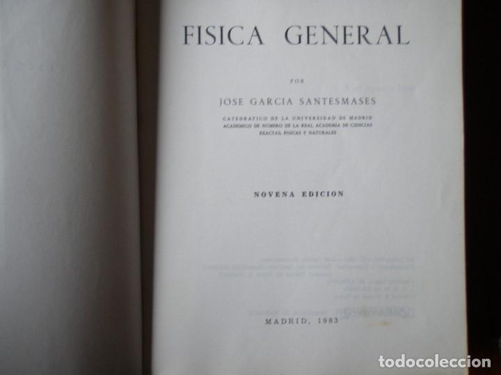Libros de segunda mano de ciencias: LIBRO FISICA GENERAL PARANINFO SANTESMASES - Foto 3
