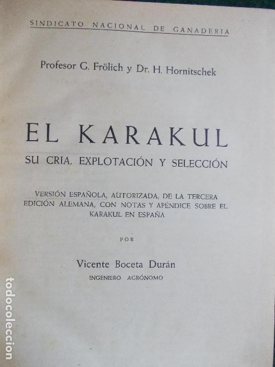 Libros de segunda mano: El karakul ,cria ,explotaci&oacute;n etc. - Foto 4