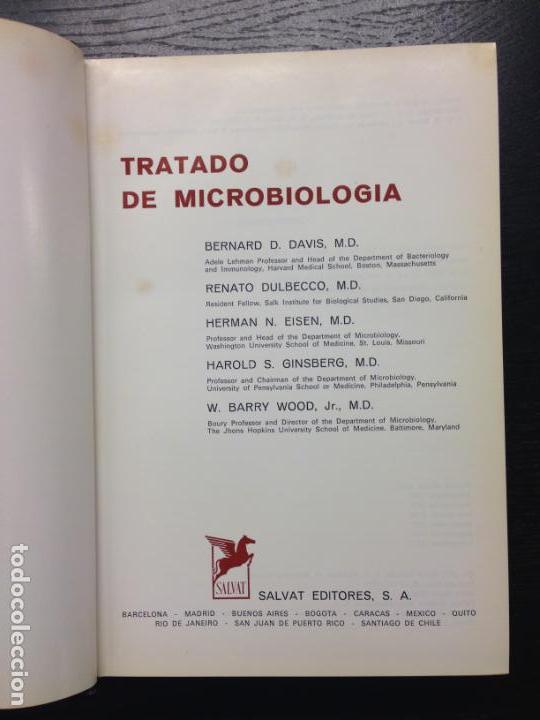 Libros de segunda mano: TRATADO DE MICROBIOLOGIA, DAVIS, BERNARD D. ET AL. 1977 - Foto 2