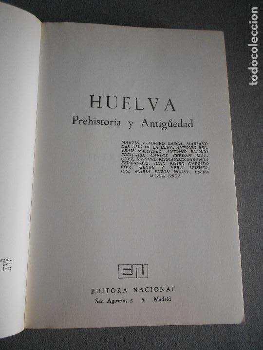 Libros de segunda mano: HUELVA, PREHISTORIA Y ANTIGUEDAD - Foto 2