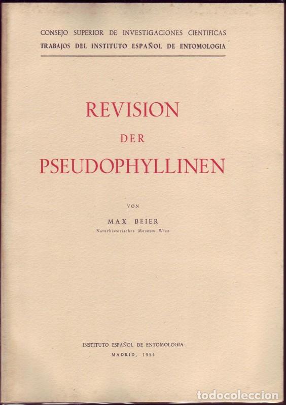 Libros de segunda mano: REVISION DER PSEUDOPHYLLINEN. Bejer, Max. CSIC, 1954, - Foto 1