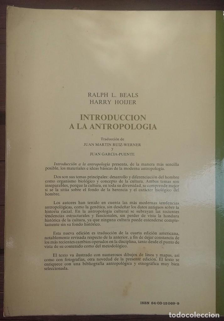Libros de segunda mano: INTRODUCCI&Oacute;N A LA ANTROPOLOG&Iacute;A - Foto 2