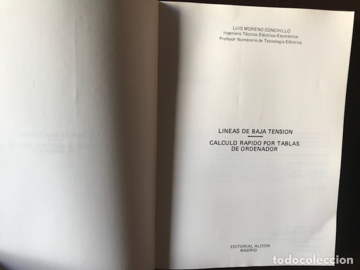 Libros de segunda mano de ciencias: L&iacute;neas de baja tensi&oacute;n. Luis Moreno Conchillo - Foto 2