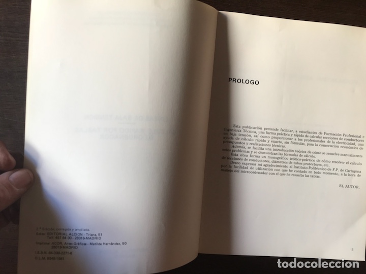 Libros de segunda mano de ciencias: L&iacute;neas de baja tensi&oacute;n. Luis Moreno Conchillo - Foto 3