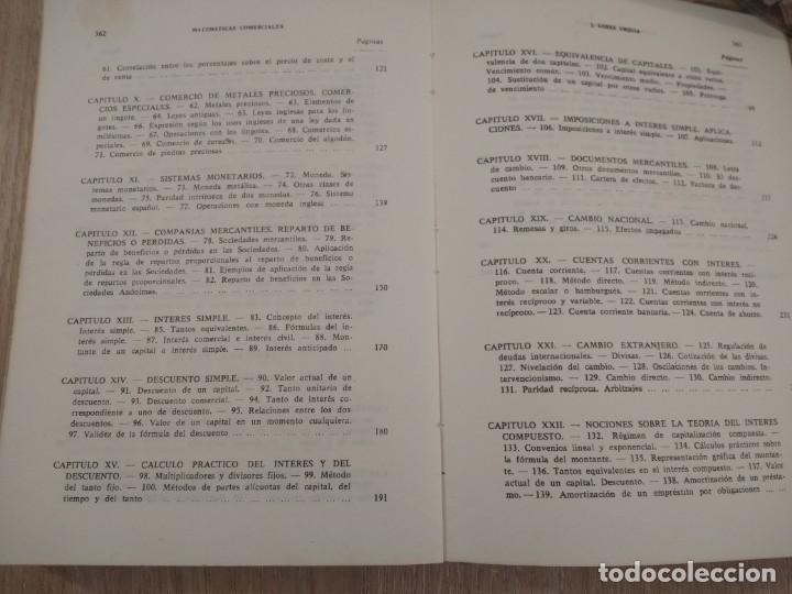 Libros de segunda mano de ciencias: MATEM&Aacute;TICAS COMERCIALES. J.L&Oacute;PEZ URQU&Iacute;A. - Foto 3
