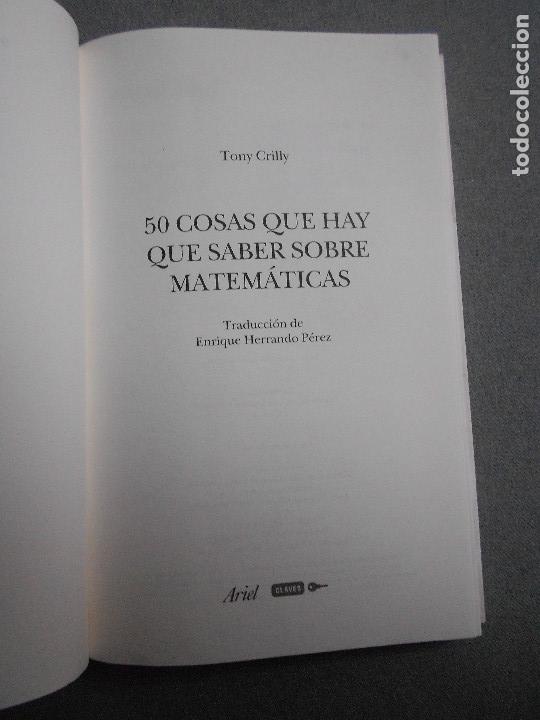 Libros de segunda mano de ciencias: 50 COSAS QUE HAY QUE SABER SOBRE MATEMATICAS - Foto 2