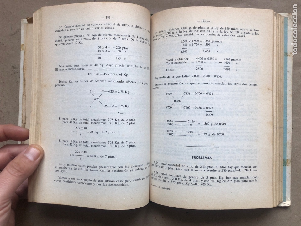 Libros de segunda mano de ciencias: CURSO COMPLETO DE C&Aacute;LCULO COMERCIAL: EDITORIAL RIPOLL&Eacute;S 1965. - Foto 5