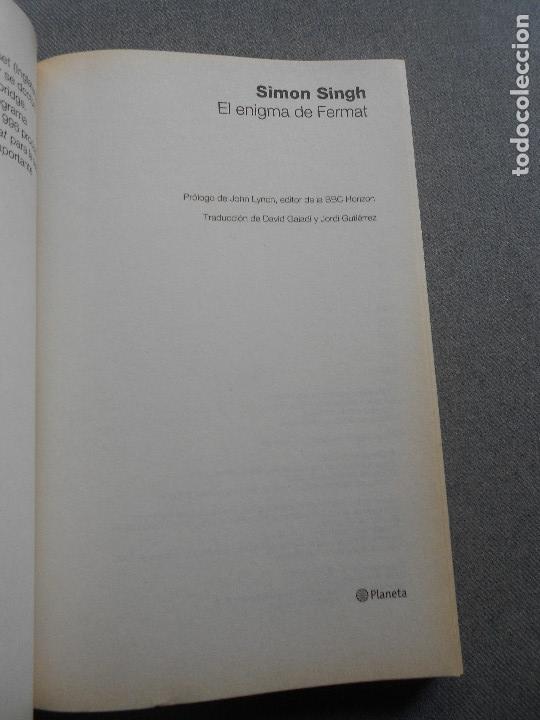 Libros de segunda mano de ciencias: EL ENIGMA DE FERMAT - Foto 2