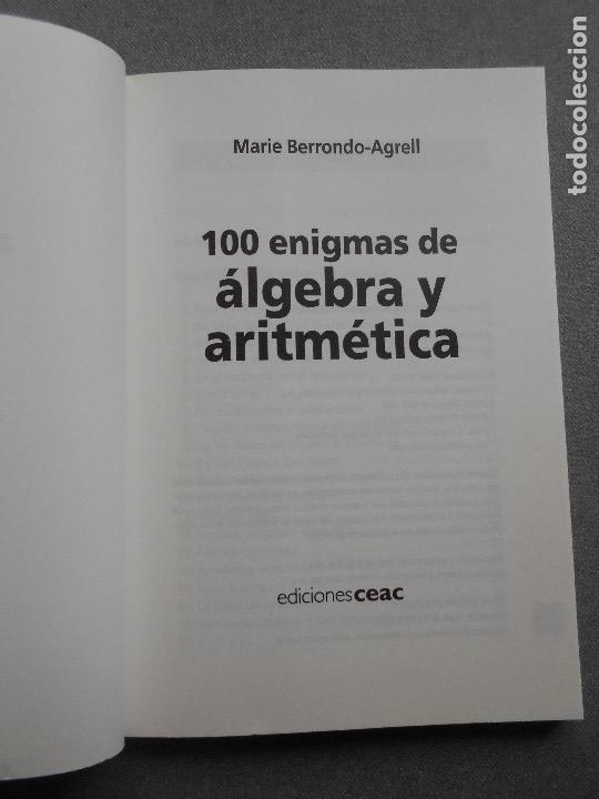 Libros de segunda mano de ciencias: 100 ENIGMAS DE ALGEBRA Y ARITMETICA - Foto 2