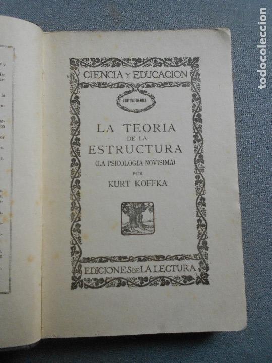 Libros de segunda mano de ciencias: LA TEORIA DE LA ESTRUCTURA - Foto 2