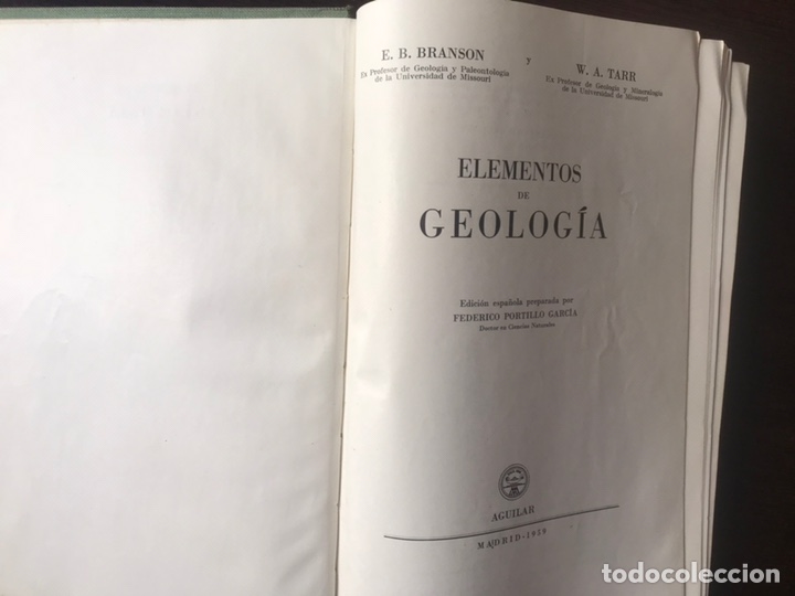 Libros de segunda mano: Elementos de Geolog&iacute;a. Branson. Aguilar - Foto 2