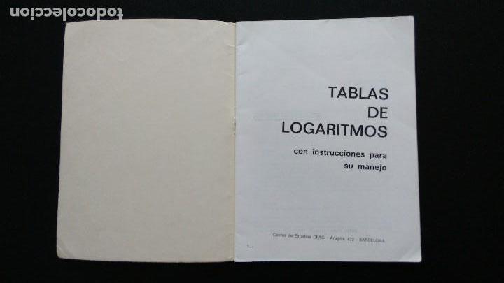 Libros de segunda mano de ciencias: TABLAS DE LOGARITMOS. CEAC. - Foto 2