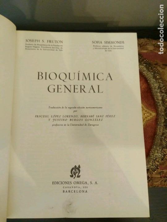 Libros de segunda mano de ciencias: BIOQU&Iacute;MICA GENERAL - JOSEPH S. FRUTON Y SOFIA SIMMONDS - EDICIONES OMEGA - Foto 3