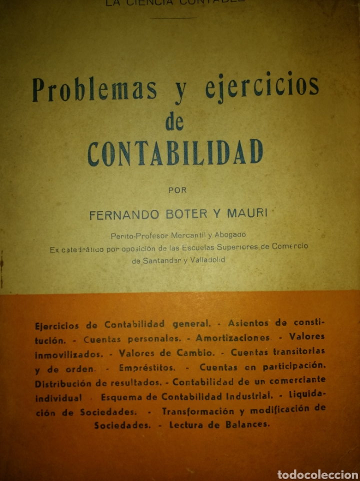 Libros de segunda mano de ciencias: PROBLEMAS Y EJERCICIOS DE CONTABILIDAD. LA CIENCIA CONTABLE. EDITORIAL JUVENTUD. CUARTA EDICI&Oacute;N AGOS - Foto 1