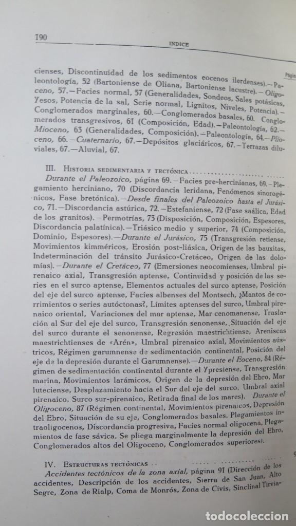 Libros de segunda mano: 1947.- EXPLICACION DEL MAPA GEOLOGICO DE LERIDA. VV.AA. CON 2 MAPAS - Foto 7