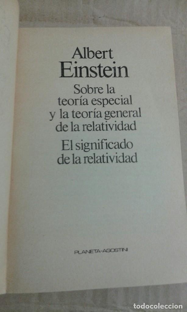 Libros de segunda mano de ciencias: EL SIGNIFICADO DE LA RELATIVIDAD. Albert Einstein. - Foto 2