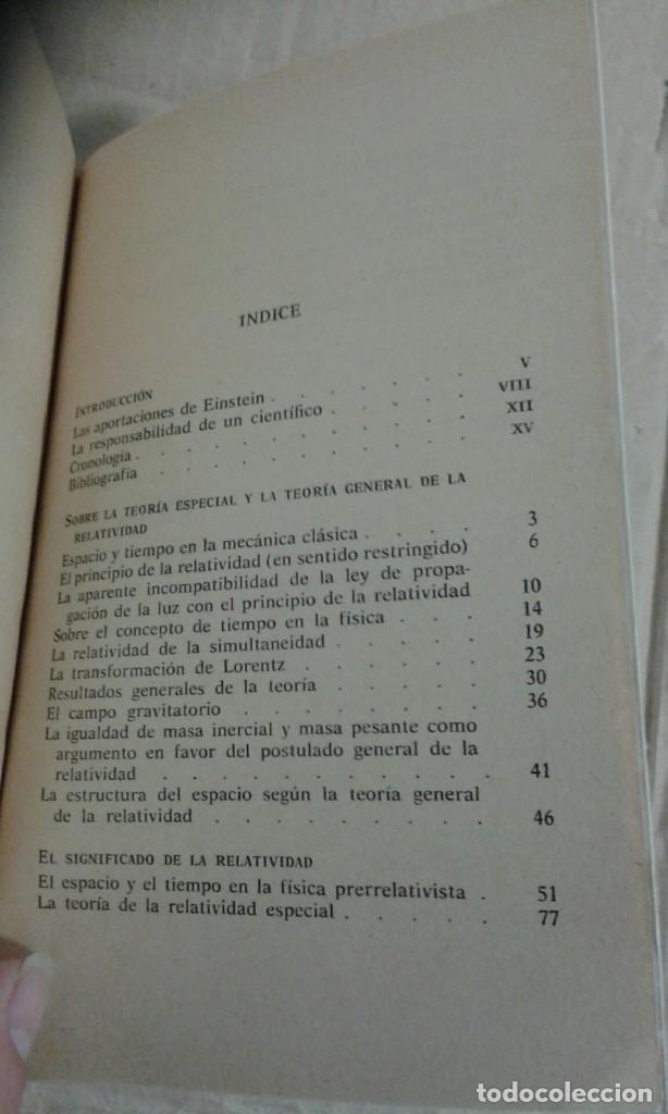 Libros de segunda mano de ciencias: EL SIGNIFICADO DE LA RELATIVIDAD. Albert Einstein. - Foto 3