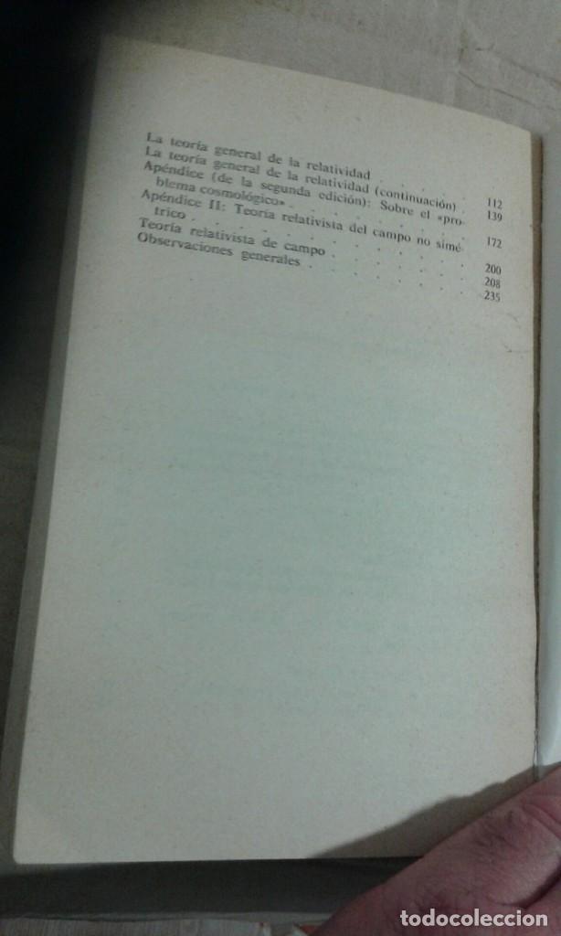 Libros de segunda mano de ciencias: EL SIGNIFICADO DE LA RELATIVIDAD. Albert Einstein. - Foto 4