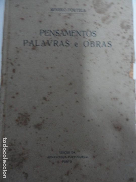 Second hand books: Pensamentos, Palavras e Obras - Severo Portela 1917