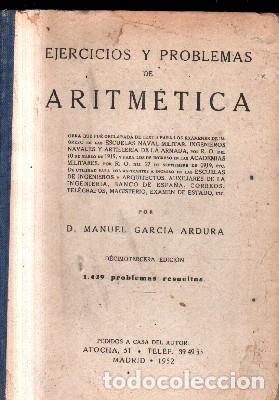 Libri di seconda mano: EJERCICIOS Y PROBLEMAS ARITMETICA. A-ESC-1654
