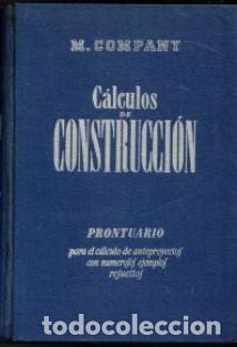 Libros de segunda mano: C&aacute;culos de Construcci&oacute;n. Prontuario. M. Company - Foto 1