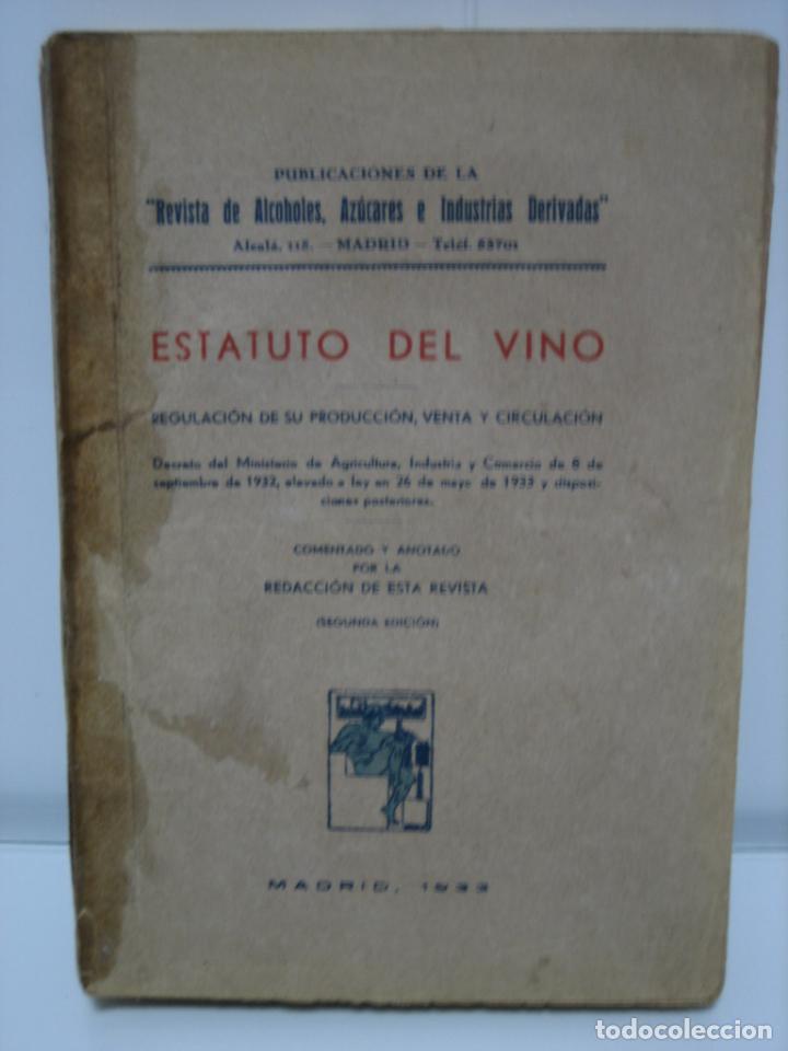 Libros de segunda mano: Estatuto del vino - Foto 1