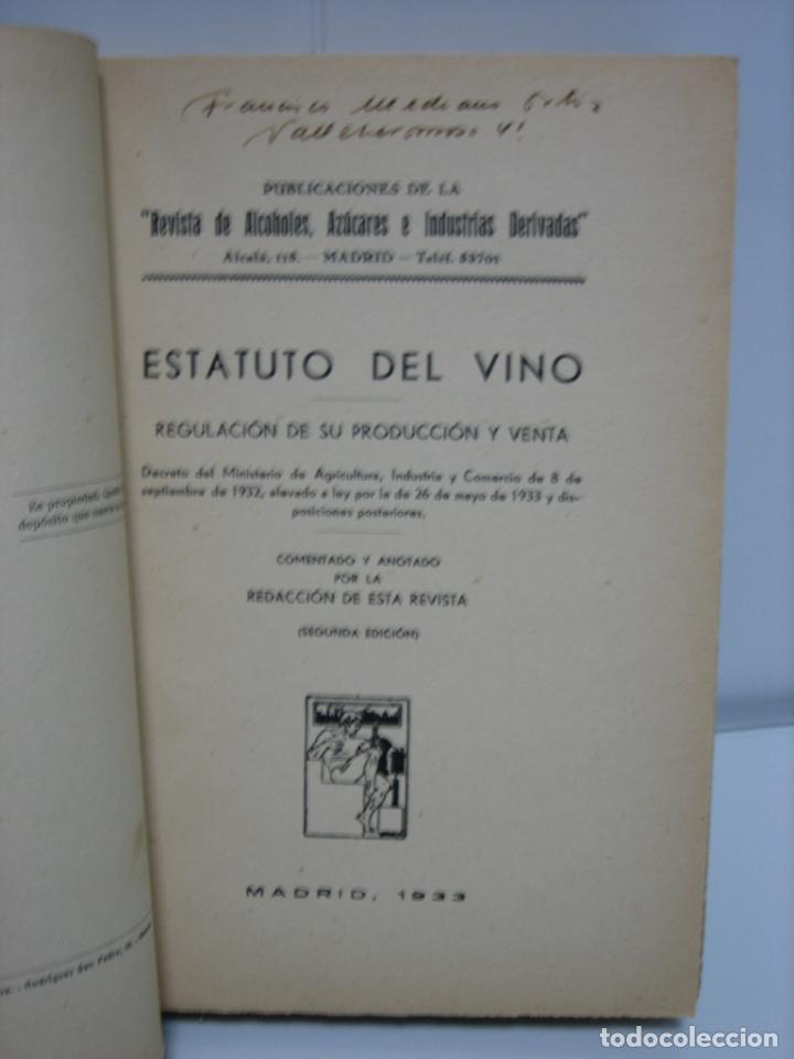 Libros de segunda mano: Estatuto del vino - Foto 4