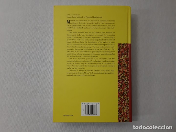 Libros de segunda mano de ciencias: Monte Carlo Methods in Financial Engineering - Paul Glasserman - Foto 4