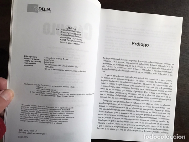 Libros de segunda mano de ciencias: C&aacute;lculo. Pablo Mart&iacute;n. Como nuevo - Foto 4