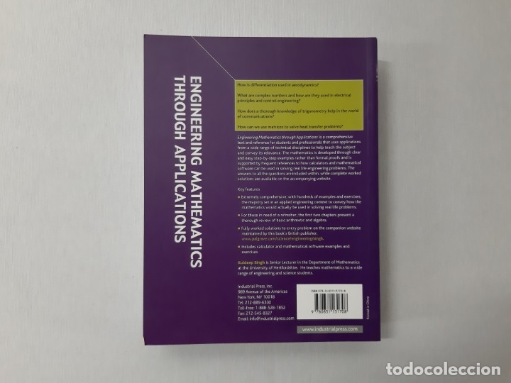 Libros de segunda mano de ciencias: Engineering Mathematics Through Applications - Kuldeep Singh - Foto 4