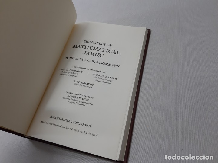 Libros de segunda mano de ciencias: Principles of Mathematical Logic - David Hilbert, Wilhelm Ackermann, Robert E. Luce - Foto 4