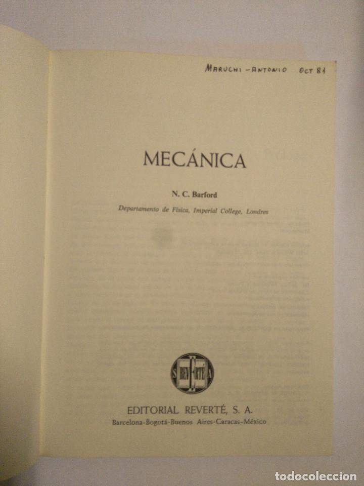 Libros de segunda mano de ciencias: MEC&Aacute;NICA N.C. Barford - Foto 4