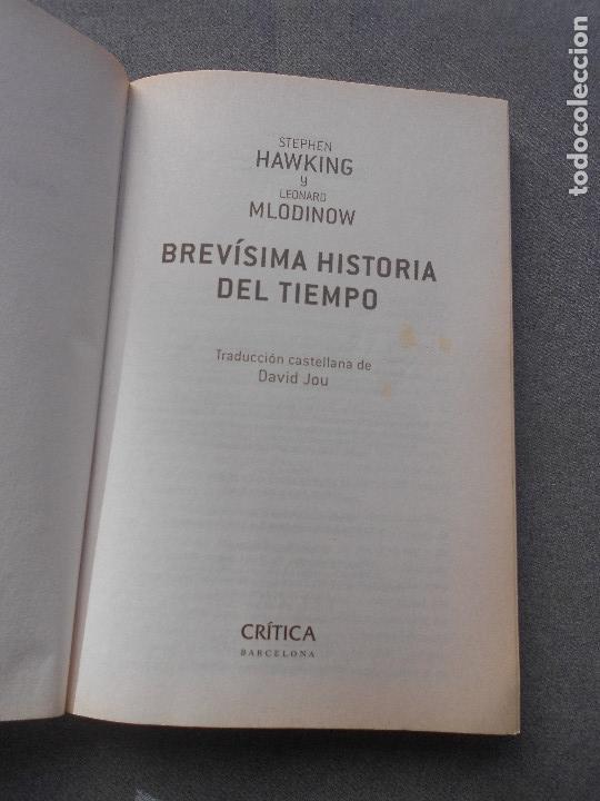 Libros de segunda mano de ciencias: BREVISIMA HISTORIA DEL TIEMPO - Foto 3