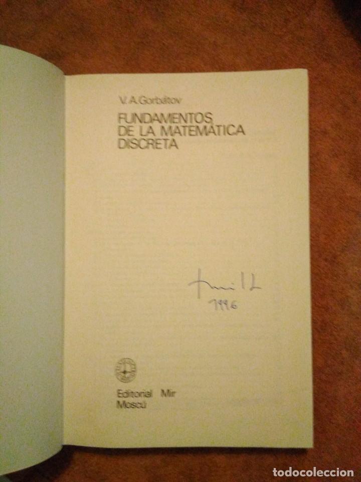 Libros de segunda mano de ciencias: Fundamentos de la matem&aacute;tica discreta, Gorb&aacute;tov - Foto 2