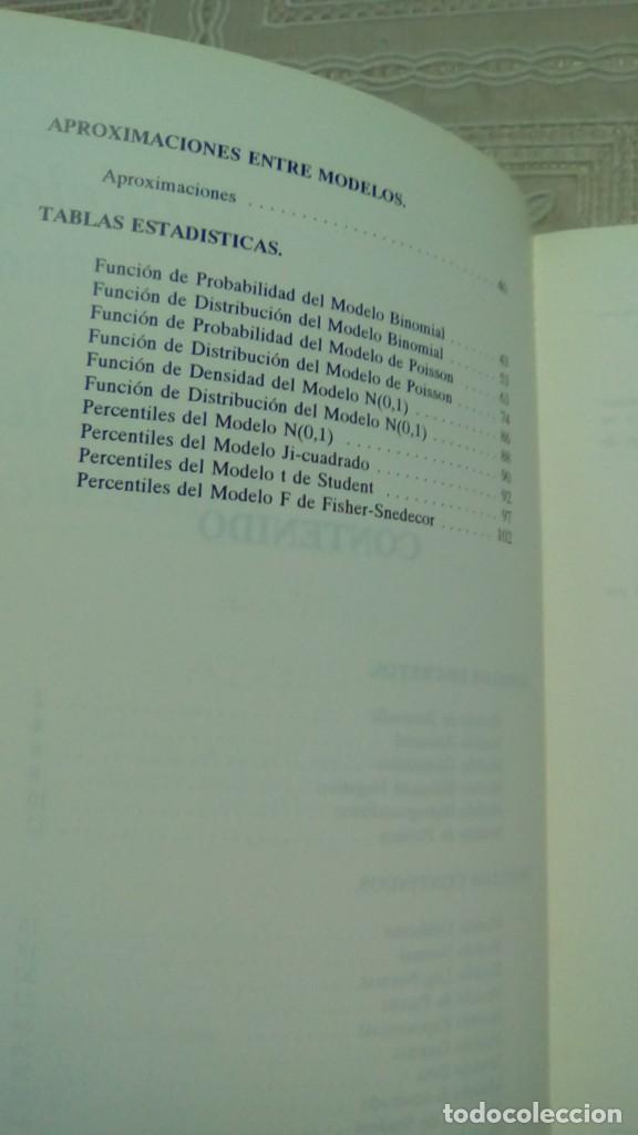 Libros de segunda mano de ciencias: MODELOS PROBABILISTICOS Y TABLAS ESTADISTICAS.- JOSE LUIS PEREZ DIEZ DE LOS RIOS - Foto 3
