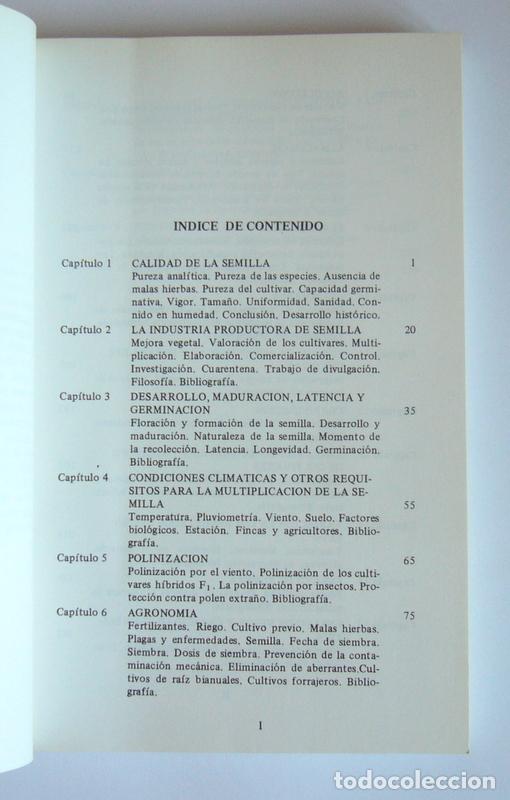 Libros de segunda mano: INTRODUCCION A LA TECNOLOGIA DE LAS SEMILLAS -  J. R. THOMSON - Foto 3