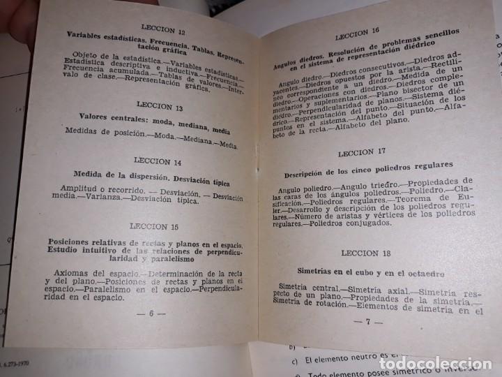 Libros de segunda mano de ciencias: MATEM&Aacute;TICA MODERNA BRU&Ntilde;O 1970 GU&Iacute;A DID&Aacute;CTICA CON PROGRAMA 4&ordm; CURSO EJERCICIOS RESUELTOS IMPECABLE - Foto 5